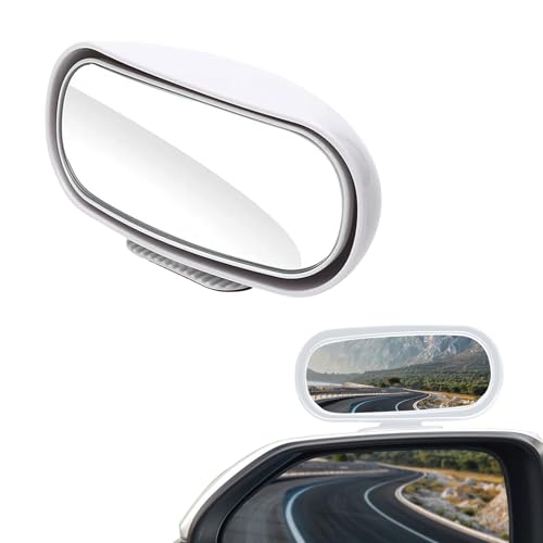 Car Blind Spot Mirror, Side Mirror Blind Spot, 360 Degree Convex Wide Angle Rear View Mirrors, Adjustable Self Adhesive Rear View Exterior Accessories Universal for Car Truck SUV (White) - color: White