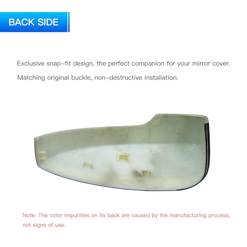 Right Passenger Side Mirror Cover Cap Compatible with VW Beetle 2012-2019, Jetta MK6 2011-2018 Brown - size: Right Passenger Side