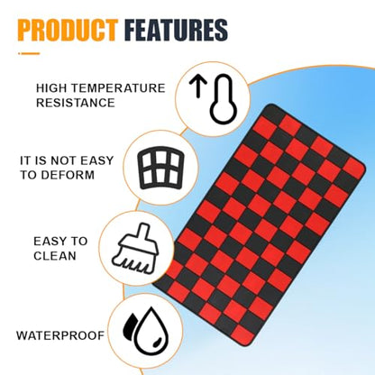 YoRise Car Dashboard Anti Slip Mat, 10.62'' × 5.90'' PVC Center Console Pad, Non-Slip Sticky Dash Mat, Washable Car Dashboard Gripping Pad for Phone, Glass, Key, GPS (Red) - color: Red
