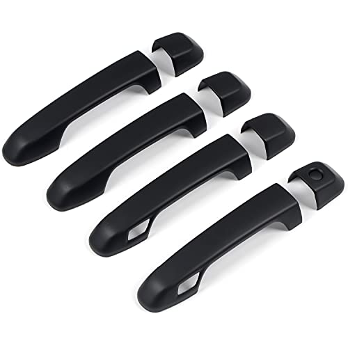 ITrims Door Handle Cover Trim for Toyota 4Runner 4WD N280 Prado J150 2010-2024 2018 2019 2020 Car Styling Accessories Exterior Door Handles 8PCS ABS (with Smart Key Holes Matte Black) - size: with Smart Key Holes Matte Black