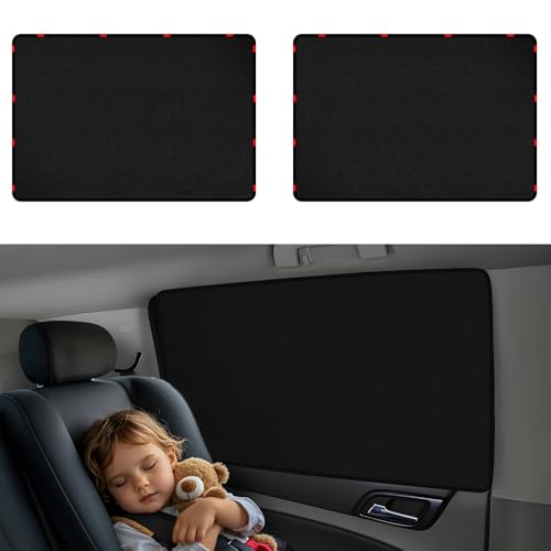 ZATOOTO Car Window Covers for Rear Privacy Car Shade for Baby Back Window Sunshade of Soft Suede UV Protection & Light Blocking Baby Sun Shades for Camping Eating and Rest, 16.69×31.5in - color: JP-Ola-85*50