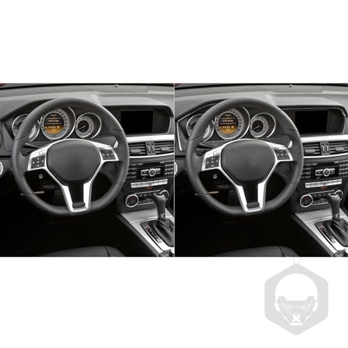 NVCNX Carbon Fiber Compatible with Mercedes-Benz C-Class W204 C250 C300 C350 C63 AMG 2012 2013 2014 Sedan / 2012-2015 Coupe Accessories Dash Instrument Cluster Cover Interior Trim Sticker Decal 2PCs - color: Dash Instrument Cluster Frame Trim - for 2012+