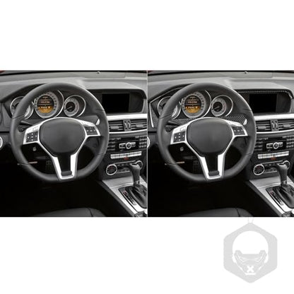 NVCNX Carbon Fiber Compatible with Mercedes-Benz C-Class W204 C250 C300 C350 C63 AMG 2012 2013 2014 Sedan / 2012-2015 Coupe Accessories Dash Instrument Cluster Cover Interior Trim Sticker Decal 2PCs - color: Dash Instrument Cluster Frame Trim - for 2012+