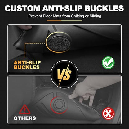AOMSAZTO Floor Mats for Toyota RAV4 2013-2018 (Not for Hybrid) Full Set All Weather TPE Custom Fit Floor Mats for Toyota RAV4 1st & 2nd Row Car Mats Trunk Frunk Mat - style: 2013-2018 | For Toyota Rav4 | Full Set