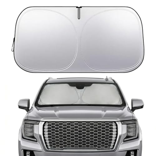 Yukon Windshield Sun Shade, Front Windshield Shade for Sun, Folding Sunshade Windshield Visor for GMC Yukon 1992-2025. - size: GMC Yukon