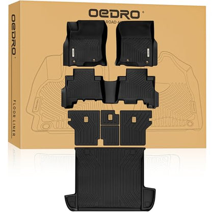 OEDRO Floor Mats Cargo Liner Fit for 2013-2024 Toyota 4Runner 5-Seater, Custom Fit TPE All Weather Floor Liners Trunk Mat with Backrest Mat for 4Runner Accessories, Car Mat Full Set, Black - style: 13-24 4Runner Full Set W/ Backrest Mat 5 Seats