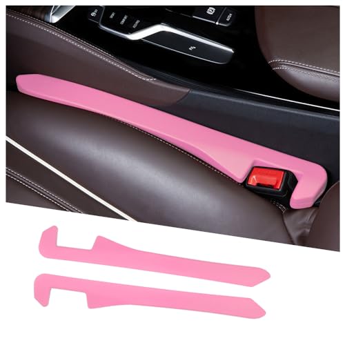 KIFIDAN 2PCS Car Seat Gap Filler,Flexible Seat Gap Organizer Between Seats for Tightly Filling Seat Gaps,Universal Car Side Seat Gap Filler Interior Car Accessories for Women & Men (Pink) - color: Pink