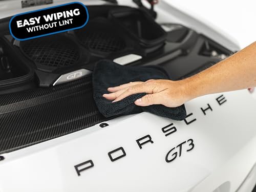 The Rag Company - Drying Towels for Car Detailing - Premium Microfiber Cloth Perfect for a Streak-Free Finish - Spectrum 420 Dark Pack - 420 GSM, 16" x 16" (9-Pack)