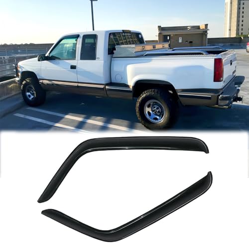 2Pcs Side Window Visor Rain Guards, Wind Deflectors Vent Windnow Shade fit for 1988-1999 Chevry/GMC C/K1500/2500/3500 Standard Cab, 1992-1994 Blazer, 1995-1999 Tahoe 92099 - size: 1500/2500/3500/Tahoe