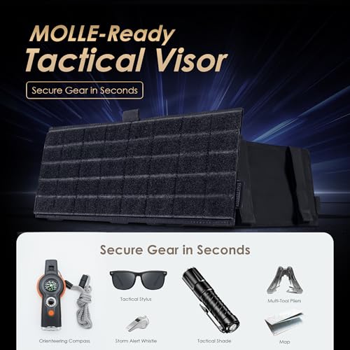 ONETIGRIS MOLLE Visor Cover Pouch with Hook-and-Loop Sealed Pocket (Black) - style: A