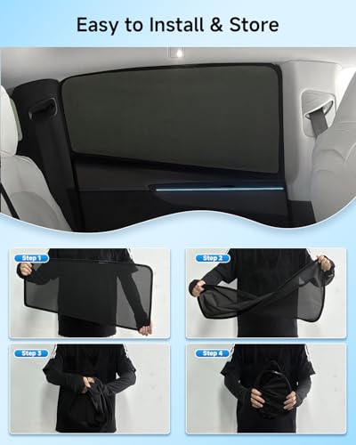 Car Window Shade for Honda CR-V or CRV 2017-2022,2 Pack UV & Glare Protection, Breathable Privacy Screen, Insect & Bug Blocker Magnetic Mesh Side Rear Sun Shades for Baby Camping, Napping & Travel - size: 2PC for Honda CRV(2017-2022)