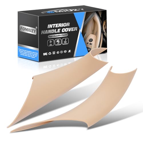 WEILEITE Interior Inner Sticky Door Pull Handle Cover Fit for BMW 316,318,320,328,330,335,340,M3 3 Series F30/F31/F34/F80 2012-2018 & 418,420,428,430,435,440,M4 4 Series F32/F33/F36/F82/F83 2013-2019 - color: Beige, size: Left Front & Right Front Handle C