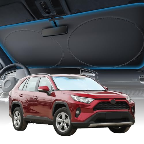 2025 Upgraded Zanch Car Front Windshield Sun Shade - Ultimate UV Protection & Heat Reductionlinnovative No-Light Leakage TechnologylFoldable DesignlPerfect Fit for Sedans Mini SUVs, Medium(64"X32") - size: M - SUV/Sedan/Hatchback