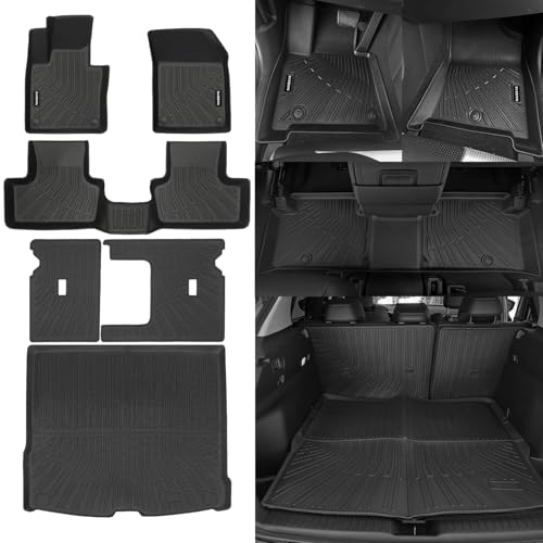 All Weather Floor Mats for 2018-2024 2025 Volvo XC60 (Only T5/T6 Models and Not Hybrid) - All Weather for Volvo XC60 Floor Mats Cargo Mat Backrest Mats Waterproof Interior Accessories - size: 26)XC60 Set|2018-2025