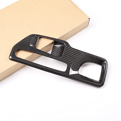Fit for Toyota GR Supra A90 2019-2022 Real Carbon Fiber Trim Center Control Gear Shift Button Panel Cover Car Interior Accessories (Carbon Fiber Black) - color: Carbon Fiber Black