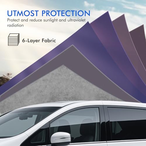 Car Cover Waterproof All Weather, 6 Layers Outdoor Full Exterior Cover Rain Sun UV Snowproof Protection with Zipper Cotton, Mirror Pocket for Honda Odyssey - style: Honda Odyssey