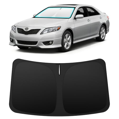 INSAUTO Custom Fit Windshield Sun Shade Accessories for Toyota Camry 2007-2011, Foldable Front Window Sunshade, UV & Heat Reflector, Keeps Interior Cool, Includes Storage Bag - size: For 2007-2011 Toyota Camry