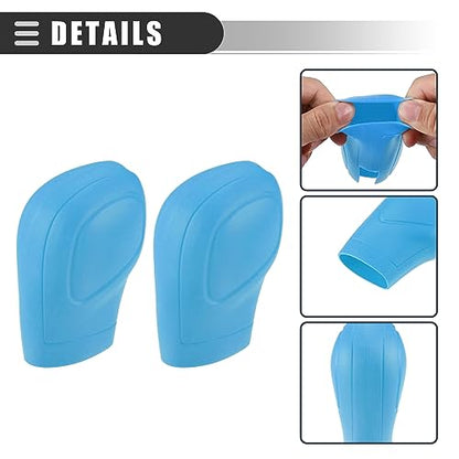 Motoforti Universal Car Gear Shift Cover Comfortable Handbrake Shifter Cover, Anti-Slip, Silicone, Blue, 2 Pcs - color: Blue