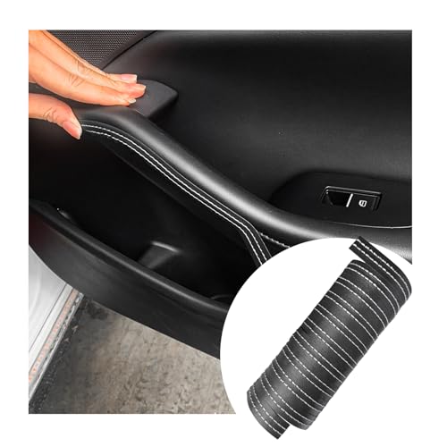 Dickno Car Interior Trim Strips, 6.56 FT Flexible Trim DIY Decorative Strip, Leather Auto Gap Fillers Molding Line, Universal Vehicle Interior Decor Seam Strip for Door Dashboard (White) - color: White