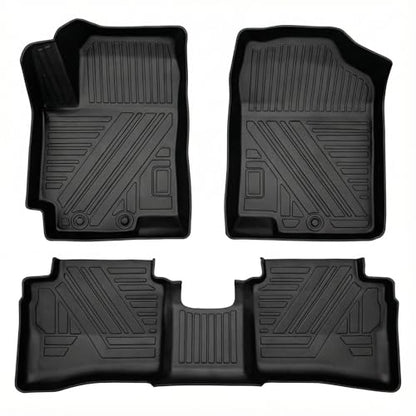 Accent Floor Mat - All Weather Compatible with 2012-2017 Hyundai Accent Floor Mat Waterproof Durable Anti-Slip Odorless TPE Front and Rear Row Set Custom-Fit High-Edge Floor Liner - size: for Hyundai Accent 2012-2017
