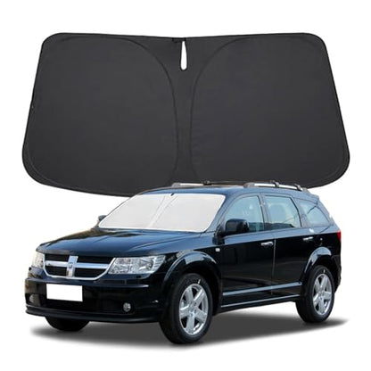 Windshield Sun Shade for Dodge Journey 2009-2020 Front Window Shade Sun Visor Protector Dodge Journey Accessories Foldable Sunshade 240T Reflective Polyester Blocks UV Rays Keep Your Car Cooler - size: for Dodge Journey 2009-2020
