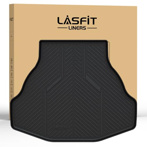 LASFIT Trunk Mat for Honda Accord 2017 2016 2015 2014 2013 Sedan Only, All Weather Custom Fit TPE Cargo Mat Trunk Tray Cargo Tray, Black (Not for Coupe & Hybrid) - style: 3）For Honda Accord | 2013-2017 | Trunk Mat