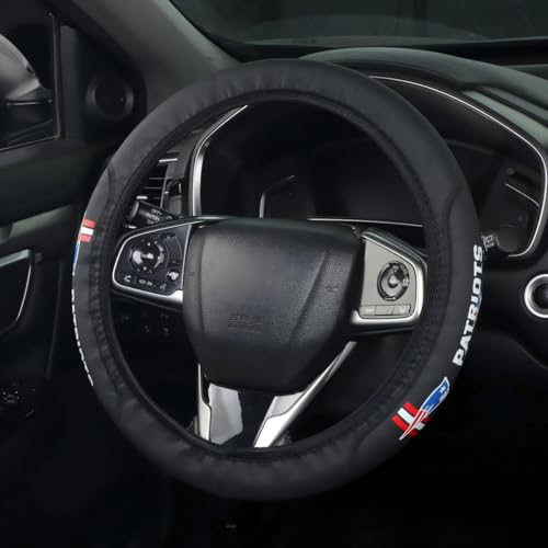 for Patriots Car Steering Wheel Cover, 14-15 Inch Leather Grip | Non-Slip & Sweat-Resistant Design, Fit for Most Cars, SUVs, Trucks (SWC-Bag) - size: SWC-BAG