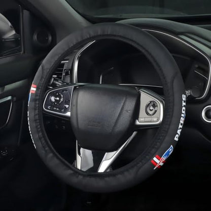 for Patriots Car Steering Wheel Cover, 14-15 Inch Leather Grip | Non-Slip & Sweat-Resistant Design, Fit for Most Cars, SUVs, Trucks (SWC-Bag) - size: SWC-BAG