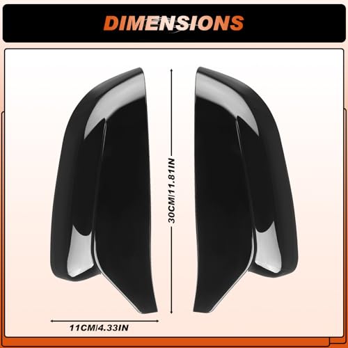 Glossy Black Mirror Cover Caps Rearview Side Mirror Covers Fit for BMW G20 G21 G30 G31 G11 G12 G14 G15 G16 2017 2018 2019 2020 2021 2022 Left Driver Side Right Passenger Side-2 PCS - size: Fit for BMW G20 G21 G30 G31 2017-2022-Glossy Black