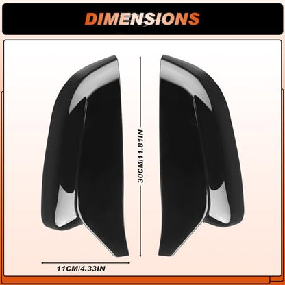 Glossy Black Mirror Cover Caps Rearview Side Mirror Covers Fit for BMW G20 G21 G30 G31 G11 G12 G14 G15 G16 2017 2018 2019 2020 2021 2022 Left Driver Side Right Passenger Side-2 PCS - size: Fit for BMW G20 G21 G30 G31 2017-2022-Glossy Black