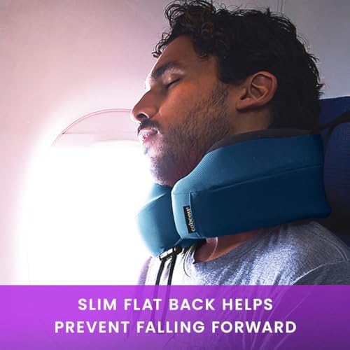 Cabeau Evolution S3 Travel Pillow – Straps to Airplane Seat – Ensures Your Head Won’t Fall Forward – Relax with Plush Memory Foam – Quick-Dry Fabric Keeps You Cool and Dry (Indigo)… - color: Indigo