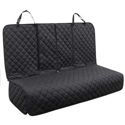 Dog Car Seat Cover, Deluxe Waterproof Pet Back Carseat Protector for Cars, SUVs, Trucks, Nonslip and Easy Cleanup Backseat Pet Cover for Automotive Rear Bench (Black) - color: BLACK