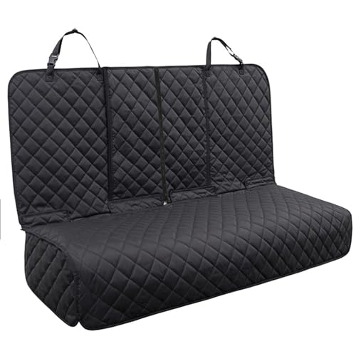 Dog Car Seat Cover, Deluxe Waterproof Pet Back Carseat Protector for Cars, SUVs, Trucks, Nonslip and Easy Cleanup Backseat Pet Cover for Automotive Rear Bench (Black) - color: BLACK