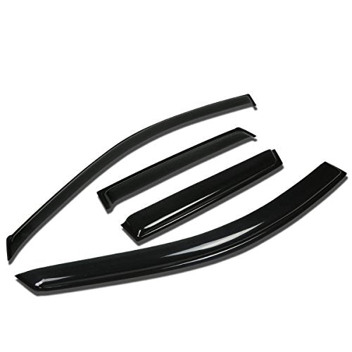 Auto Dynasty Window Visors Compatible with 2007-2012 Acura RDX, 4Pcs Front & Rear Tape-On Window Vent Visor Deflectors Rain Guard, Glossy Dark Smoke - size: 07-12 Acura RDX