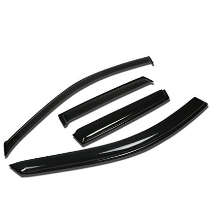Auto Dynasty Window Visors Compatible with 2007-2012 Acura RDX, 4Pcs Front & Rear Tape-On Window Vent Visor Deflectors Rain Guard, Glossy Dark Smoke - size: 07-12 Acura RDX