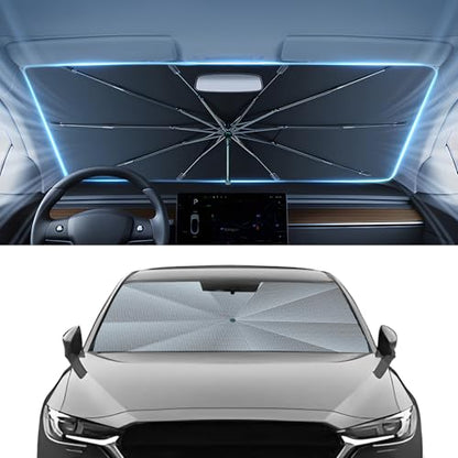Autorder Windshield Sun Shade Umbrella for 2017-2025 2026 Mazda CX-5 CX5 Accessories,Upgraded Ice Crystal Material,Easy Setup Umbrella Sunshade for Car Windshield,100% Sun Blocking - size: Mazda Cx-5 2017-present