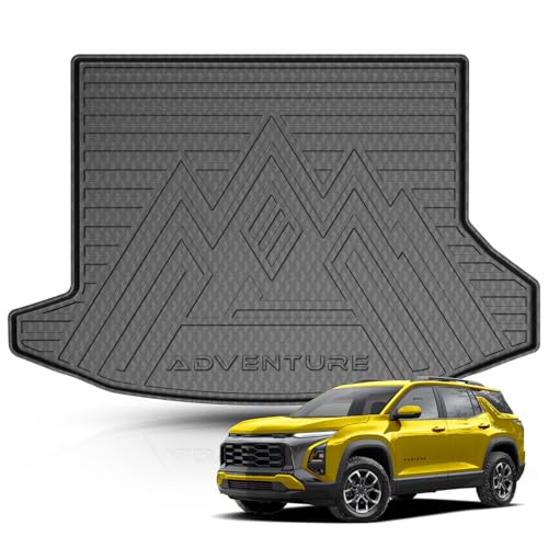 KUST Trunk Cargo Mat for Chevy Equinox/GMC Terrain 2025-2026 (Gasoline), Rear Cargo Liner for Equinox Accessories All Weather Protection TPE Rubber Raised Edge - style: Equinox 2025-2026 │ Trunk Mat