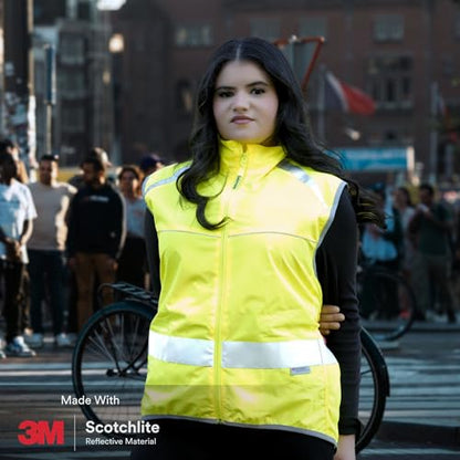 Salzmann High Visibility Cycling Vest | Reflective Cycling Gilet | Made with 3M Scotchlite - size: Small