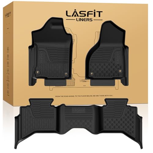 LASFIT Floor Mats for 2013-2018 Dodge Ram 1500 Quad Cab, 2019-2024 Dodge Ram 1500 Classic, Fit for Bucket Seat & Carpet Flooring, All Weather TPE Custom Fit Car Mats Floor Liners 1st & 2nd Row, Black - style: 2) 1500 2013-2018 /1500 Classic 2019-2024 |Qua