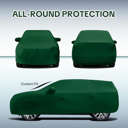 WinPower Indoor Car Cover SUV 188-198 Inch Soft Stretch Breathable Dustproof Scratch Protection Elastic Full Cover for Underground Garage Auto Show, Green - size: XL-SUV(188-198 Inch)
