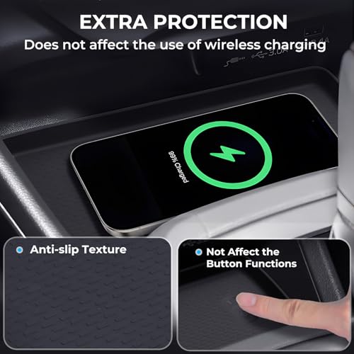 Wireless Charging Protective Mat for Subaru Crosstrek/Impreza 2026 2025 2024, Center Console Interior Accessories Silicone Anti-Slip Wireless Charger Cover Pad for 2024-2026 Crosstrek/Impreza - style: Fits for Subaru Crosstrek/Impreza 2024-2026