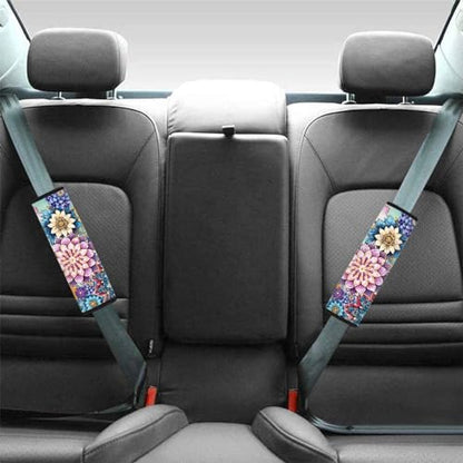 UNICEU Boho Flower Bright Blossom 2 Packs Car Seatbelt Pads Covers for Women Girls, Neoprene Comfortable Car Safety Seatbelt Pads Cover - color: Boho Floral Blossom
