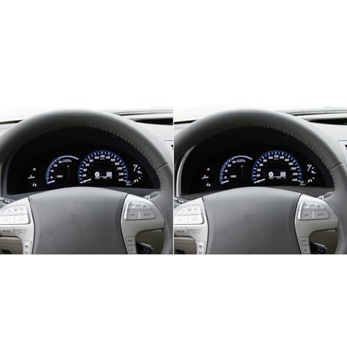 Car Speedometer Frame Sticker Instrument Panel Carbon Fiber Decal Interior Trim Compatible with Toyota Camry 2007 2008 2009 2010 2011 Accessories - color: Black 16