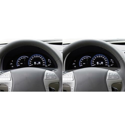 Car Speedometer Frame Sticker Instrument Panel Carbon Fiber Decal Interior Trim Compatible with Toyota Camry 2007 2008 2009 2010 2011 Accessories - color: Black 16