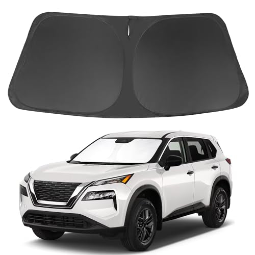 Windshield Sun Shade Fit for 2021 2022 2023 2024 2025 2026 Nissan Rogue 3rd Gen.Accessories(Not for Rogue Sport) Foldable Sunshade Shield Protector - size: Fit Nissan Rogue 3rd Gen.2021-2026