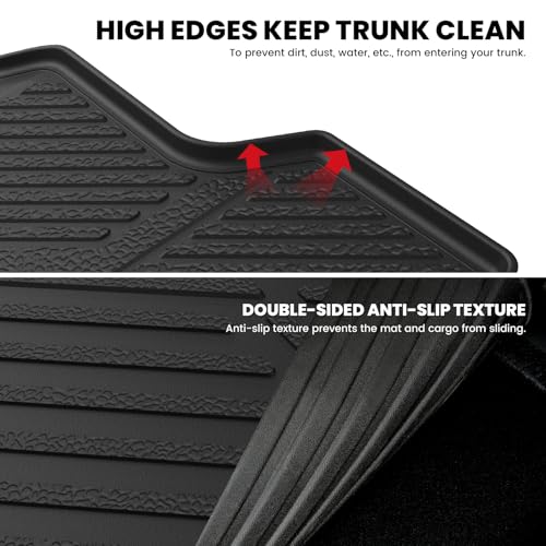 LASFIT Trunk Mat for Honda Civic Hatchback Sport 2017-2021, All Weather TPE Custom Fit Trunk Liner Trunk Tray Cargo Mat Cargo Liner Cargo Tray (Not for Sport Touring) - style: 2）For Honda Civic Hatchback | 2017-2021 | Trunk Mat