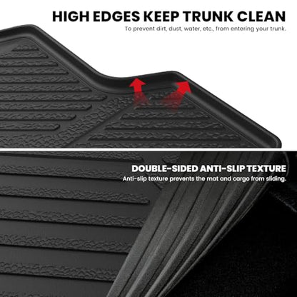 LASFIT Trunk Mat for Honda Civic Hatchback Sport 2017-2021, All Weather TPE Custom Fit Trunk Liner Trunk Tray Cargo Mat Cargo Liner Cargo Tray (Not for Sport Touring) - style: 2）For Honda Civic Hatchback | 2017-2021 | Trunk Mat