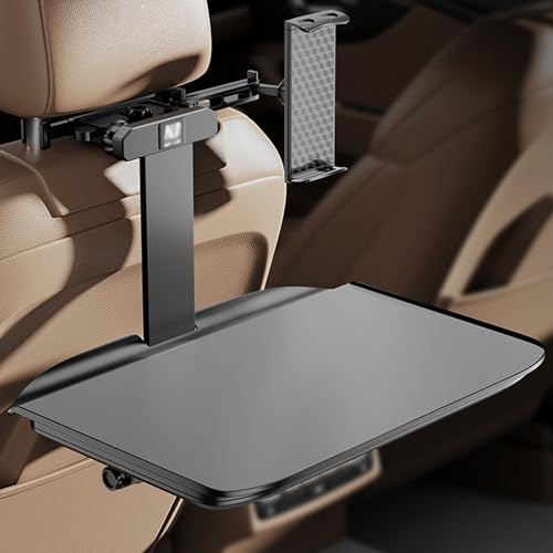 Car Seat Tray Table, Foldable Travel Tray for Rear Passenger Seat, Car Food Trays for Eating, Car Computer Desk, for Writing Laptop Dining Food Drink Work