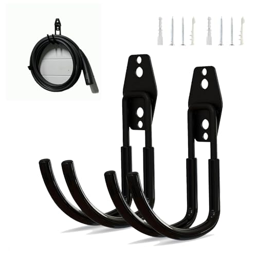 EV Charger Holder Wall Mount | Heavy-Duty J-Hook for Electric Vehicle Charging Cable Management, Durable Steel Hook for Indoor/Outdoor Use, EV Charger Cord Organizer, Tesla and J1772 Compatible-2PACK - size: 2PACK