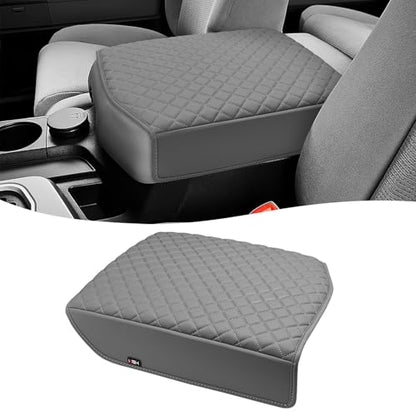 KBH Center Console Armrest Cover for 2007-2013 Toyota Tundra & 2008-2022 Sequoia, Vinyl Leather, Middle Console Lid Protector Arm Rest Cushion Pad, Interior Accessories, Anti-Scratch, Gray - size: 07-13 Toyota Tundra, 08-22 Sequoia, Gray